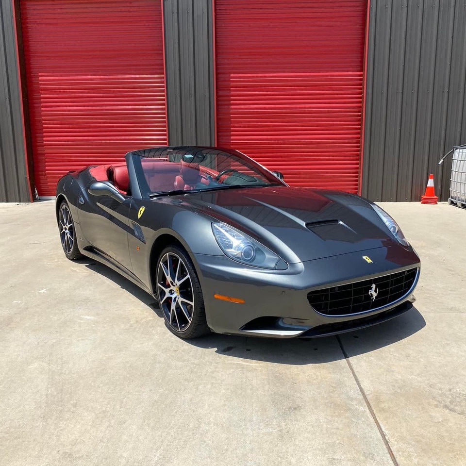 Ferrari California after paint correction at the shop